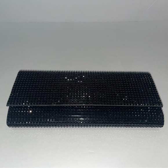 2 in 1: ALDO Black Sequined Envelope Chain Clutch - Picture 2 of 5